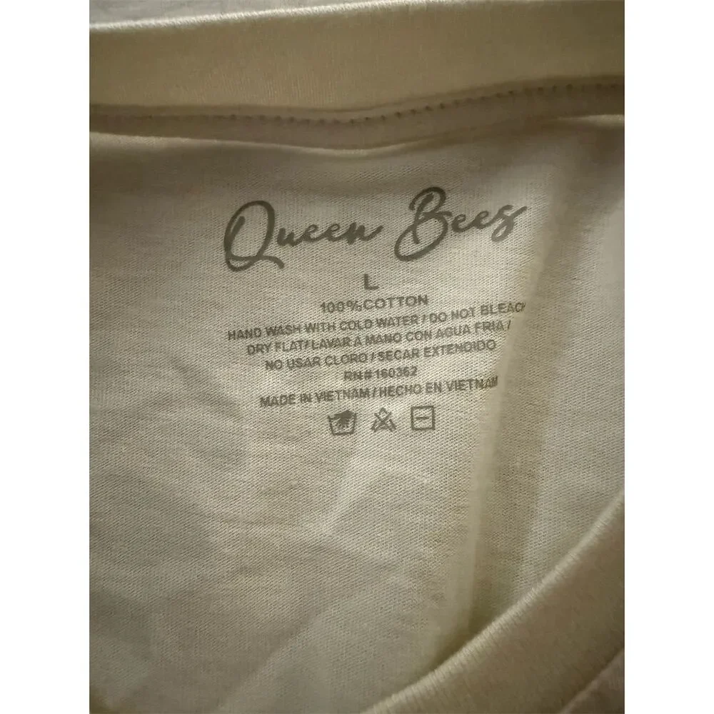 Queen Bee Women’s NYC‎ Graphic T-Shirt White Size L